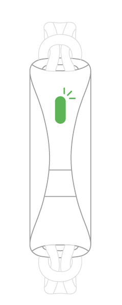 EmbraceMini showing a green LED after successful configuration